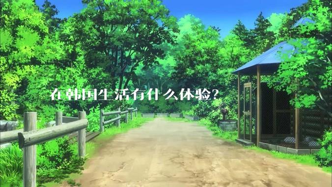 在韩国生活有什么体验？