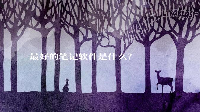 最好的笔记软件是什么？